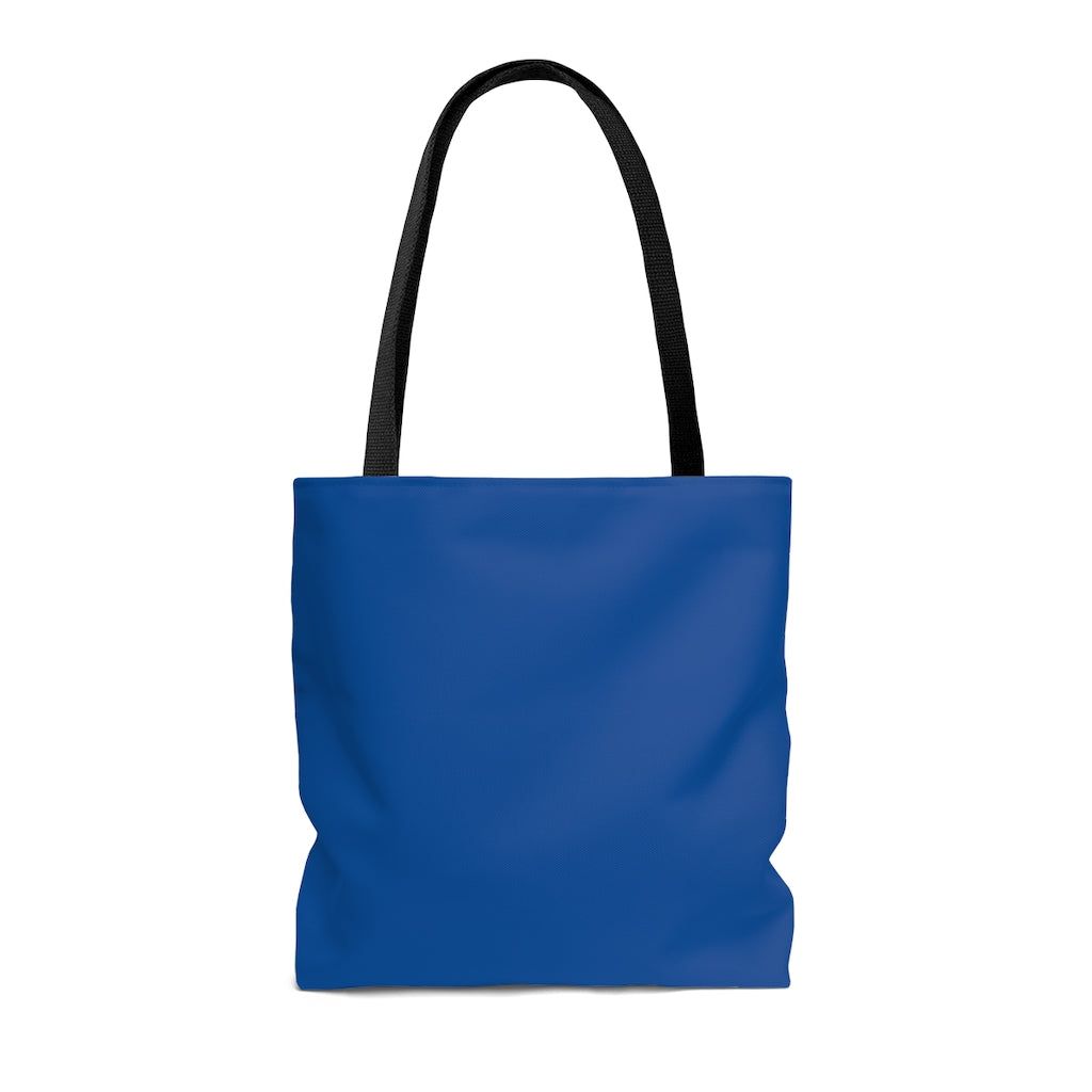 Cat Sleep Eat Tote Bag Blue