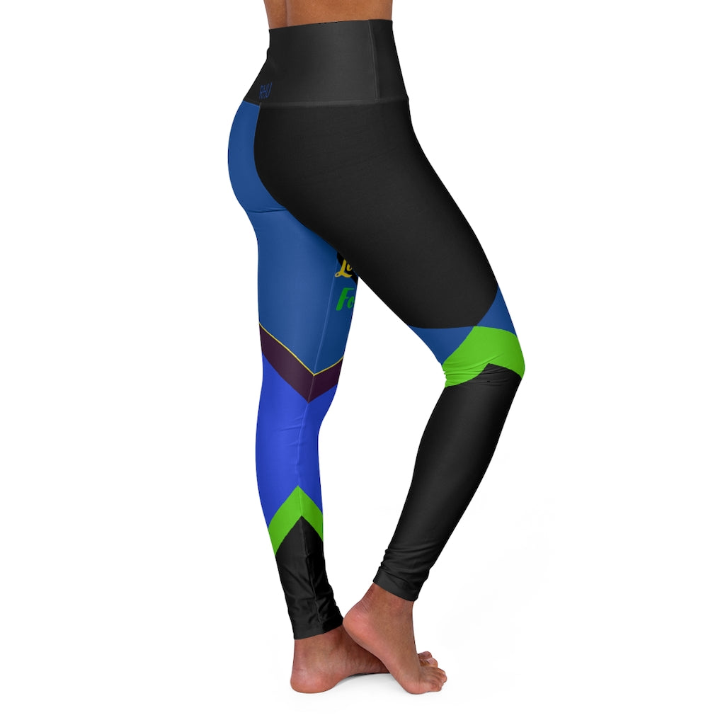 Human Rights LINFA High Waisted Yoga Leggings Blue Black RHU