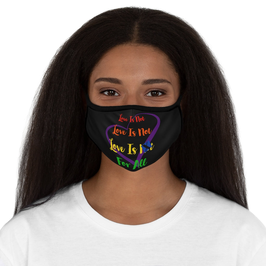 Human Rights LINFA Fitted Face Mask (with filter pocket)  Heart/Rainbow Black