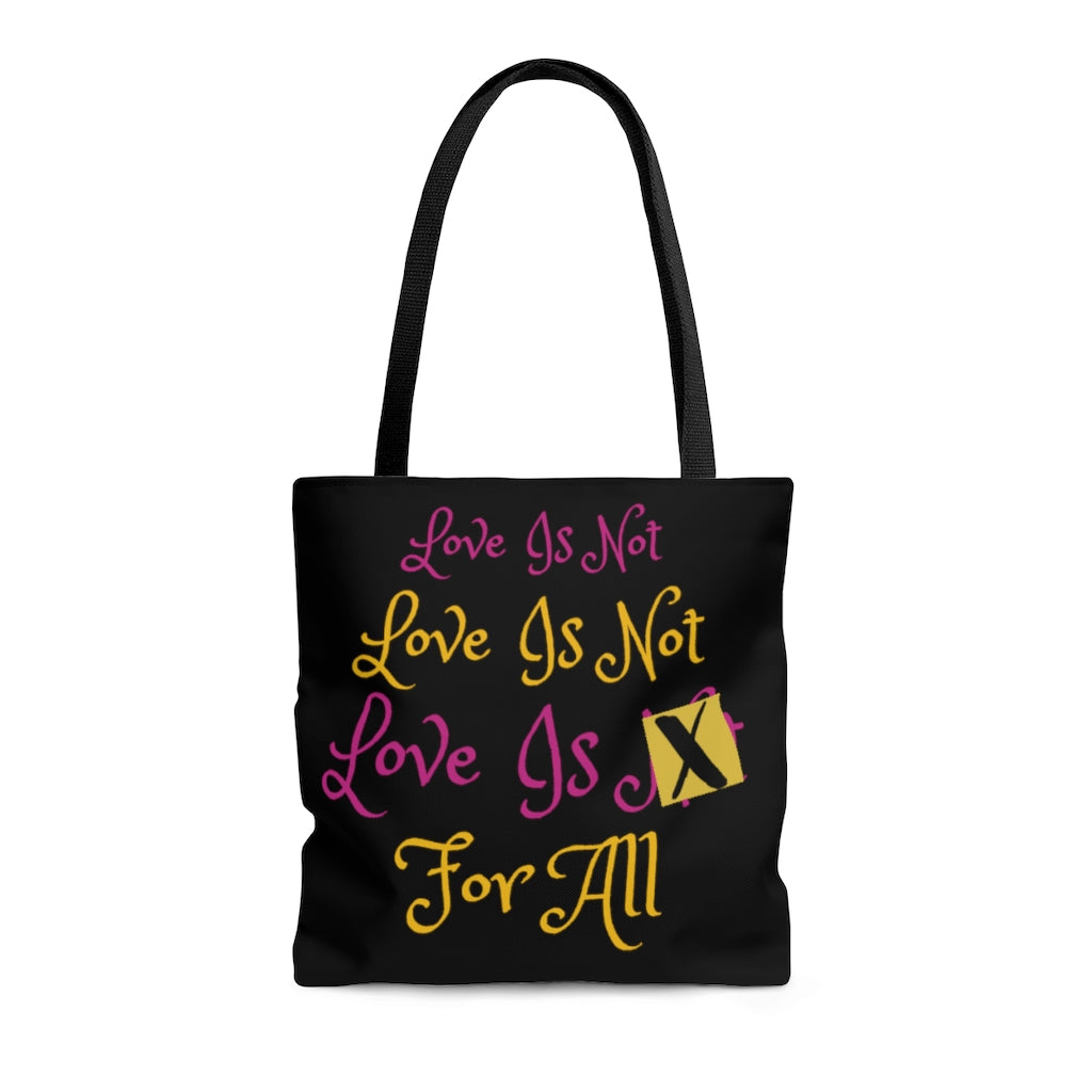 Human Rights LINFA 2 Tote Bag Black Yellow/Pink