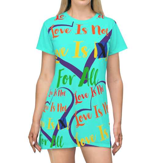 Human Rights LINFA T-Shirt Dress Fluo Water Blue