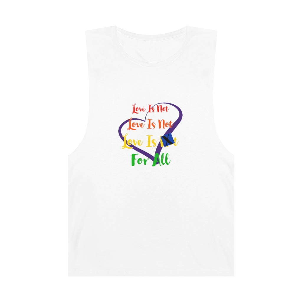 Human Rights LINFA Unisex Barnard tank  Black/Rainbow, White/Rainbow