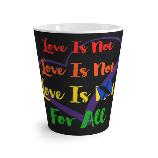 Human Rights LINFA Latte Mug Duotone Black Rainbow