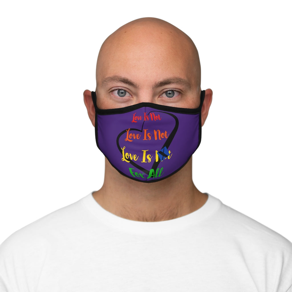 Human Rights LINFA Fitted Face Mask (with filter pocket)  Heart/Rainbow