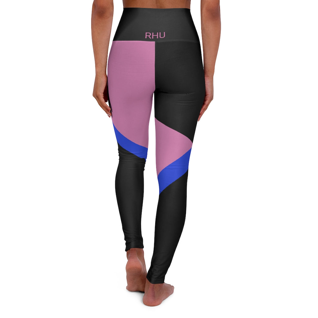 Cat Sleep Eat High Waisted Yoga Leggings Pink Blue RHU