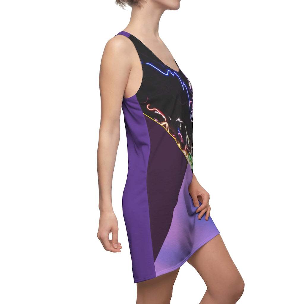 Electric Lights Women's Cut & Sew Racerback Dress Purple