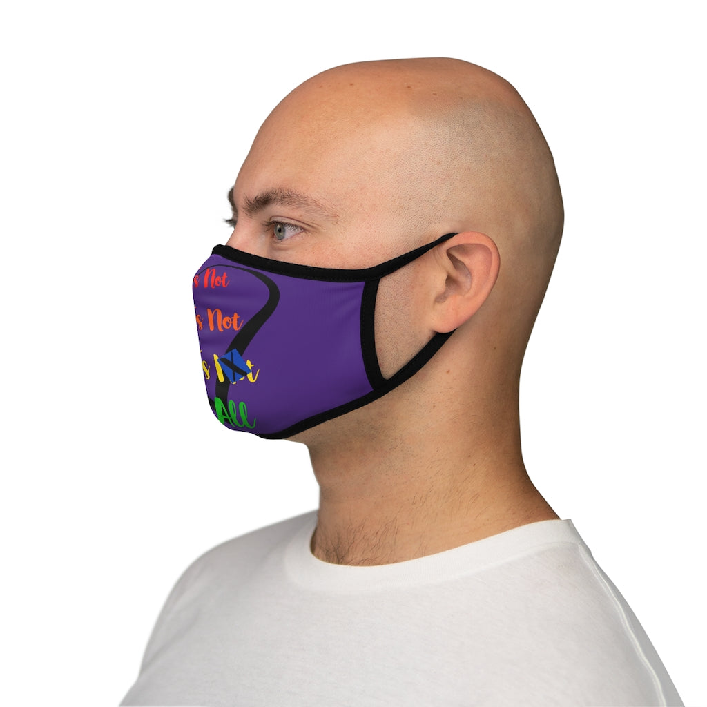 Human Rights LINFA Fitted Face Mask (with filter pocket)  Heart/Rainbow