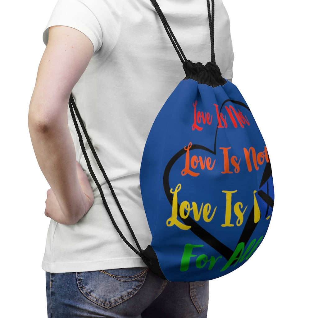 Human Rights LINFA Drawstring Bag Blue