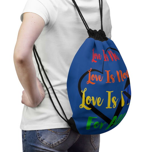 Human Rights LINFA Drawstring Bag Blue