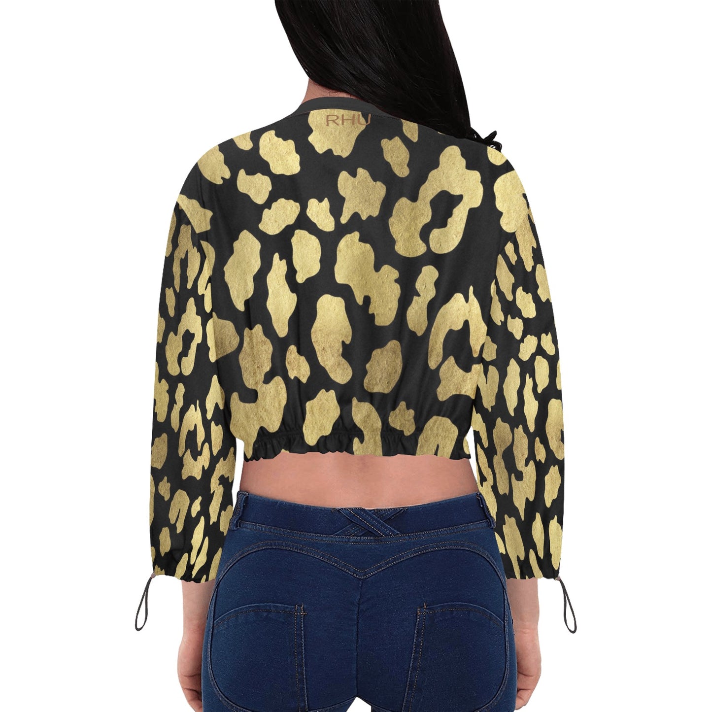 I'm Festive Leopard Chiffon Cropped Jacket