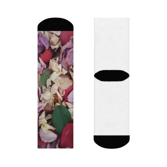 Flowers Crew Socks