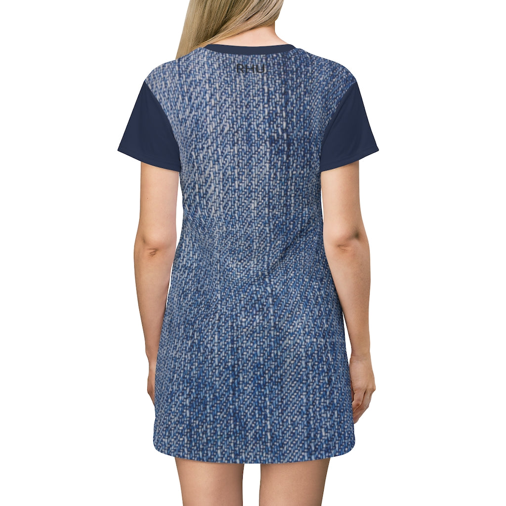 Blue Duo T-Shirt Dress