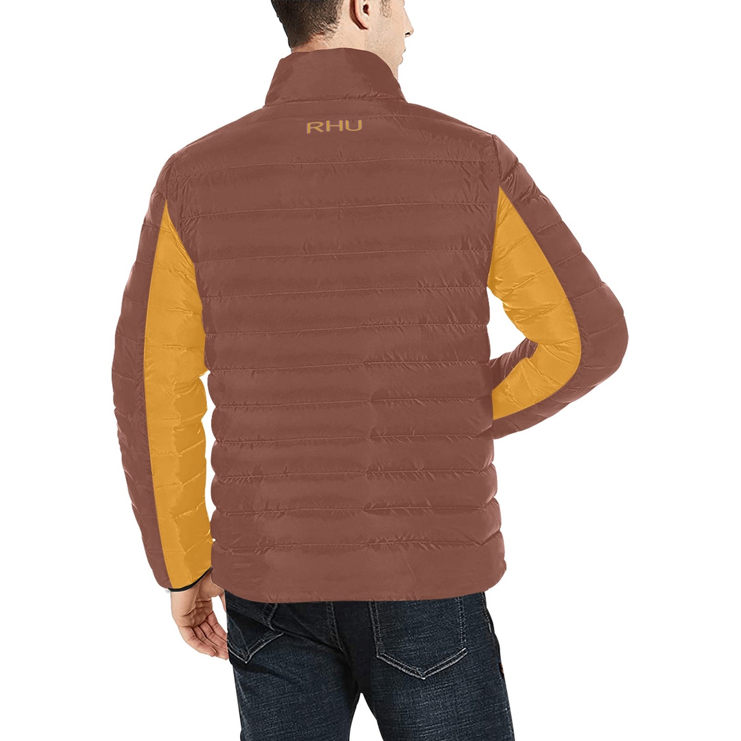 Men's Padded Bomber Jacket Redwood Apricot