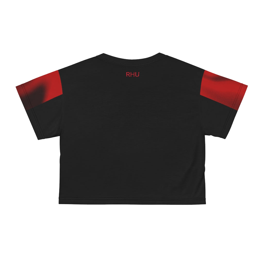 Human Rights LINFA AOP Crop Tee Black