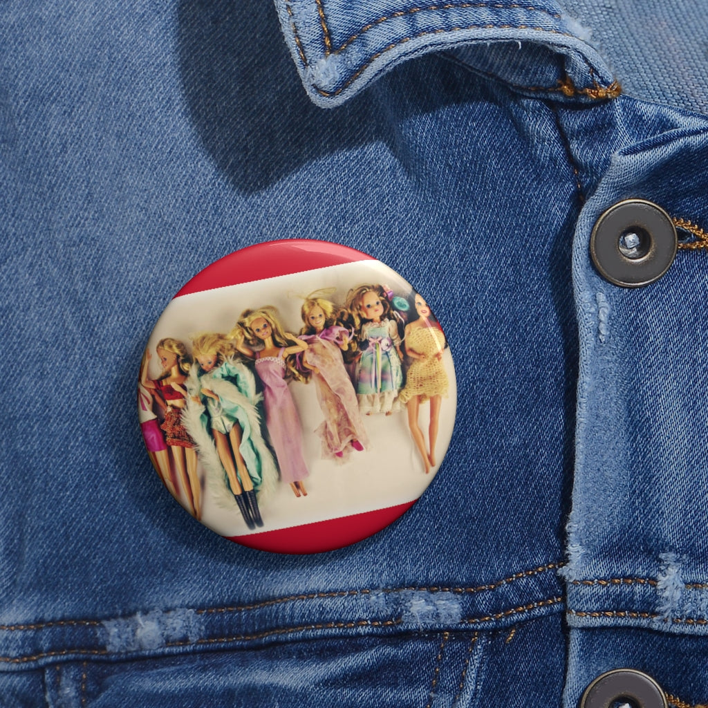 Barbie Pin Buttons