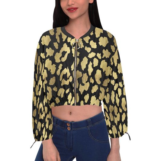 I'm Festive Leopard Chiffon Cropped Jacket