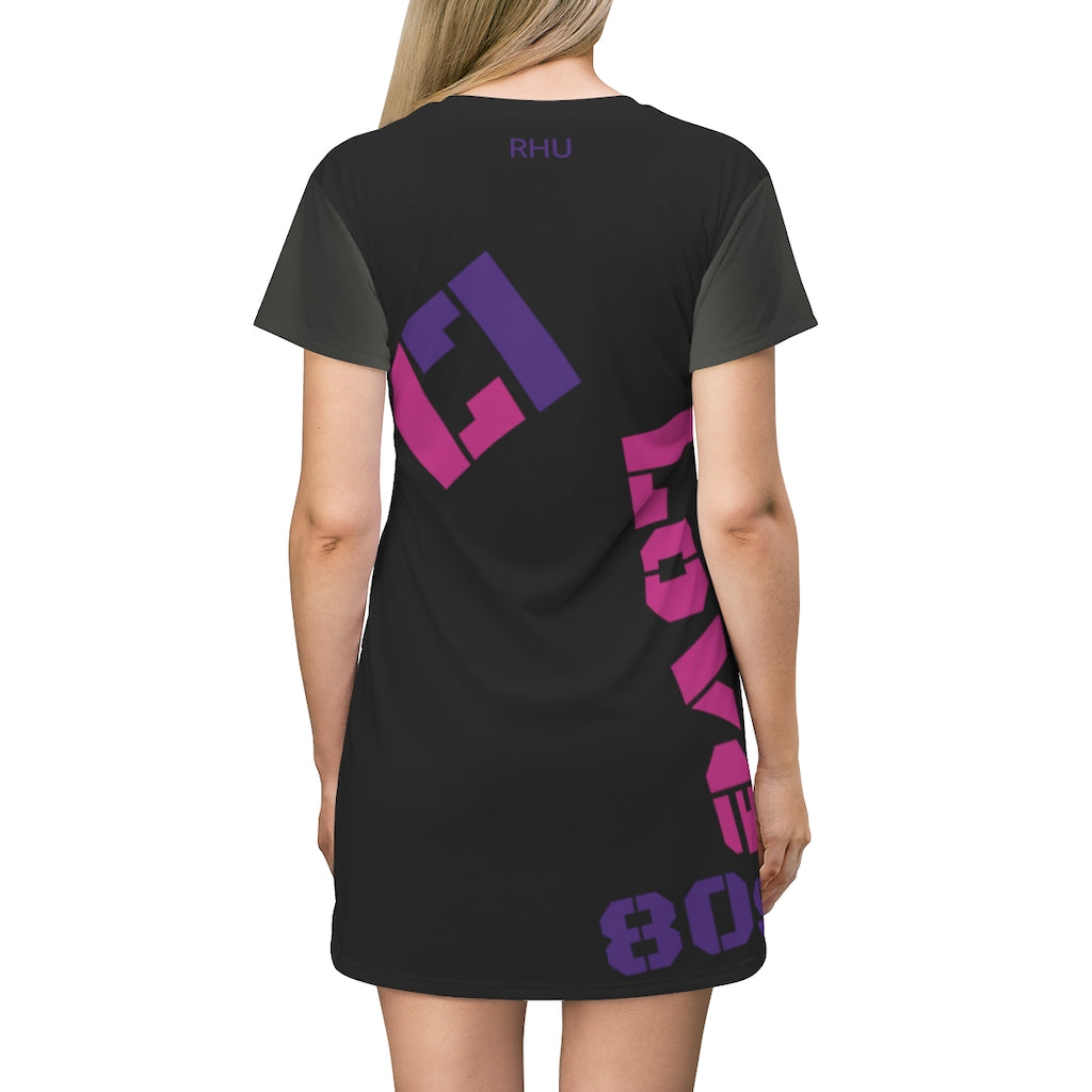 T-Shirt Dress Cartoon  Love 80s