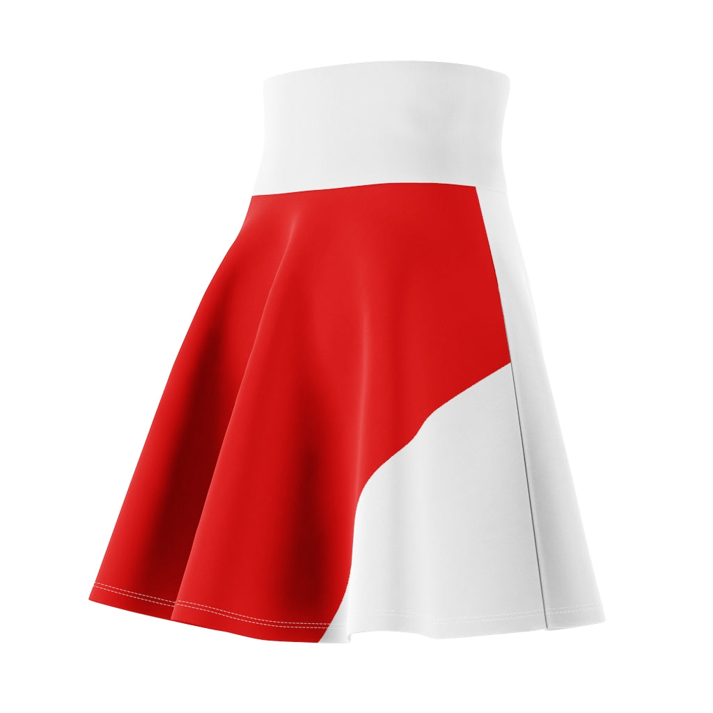 Cat Sleep Eat Women's Skater Skirt White/Red