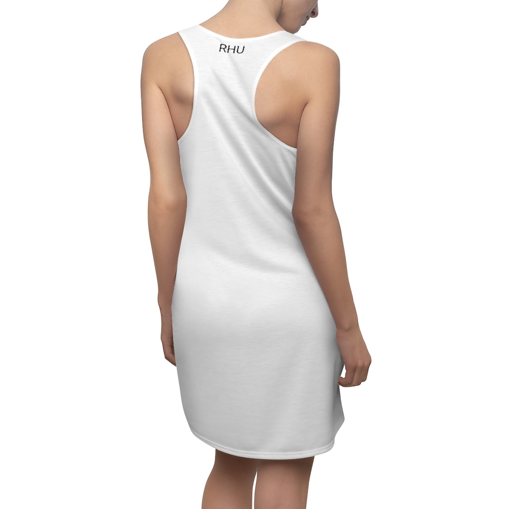 Cat Eat Sleep Women's Cut & Sew Racerback Dress White