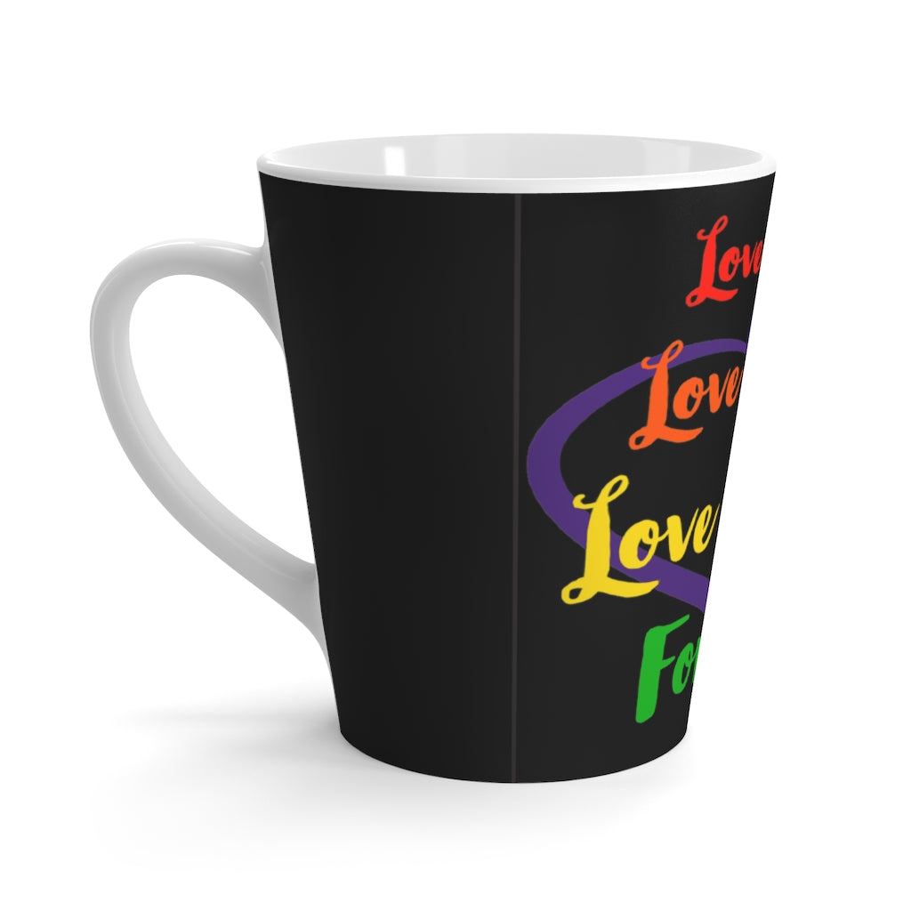 Human Rights LINFA Latte Mug Duotone Black Rainbow