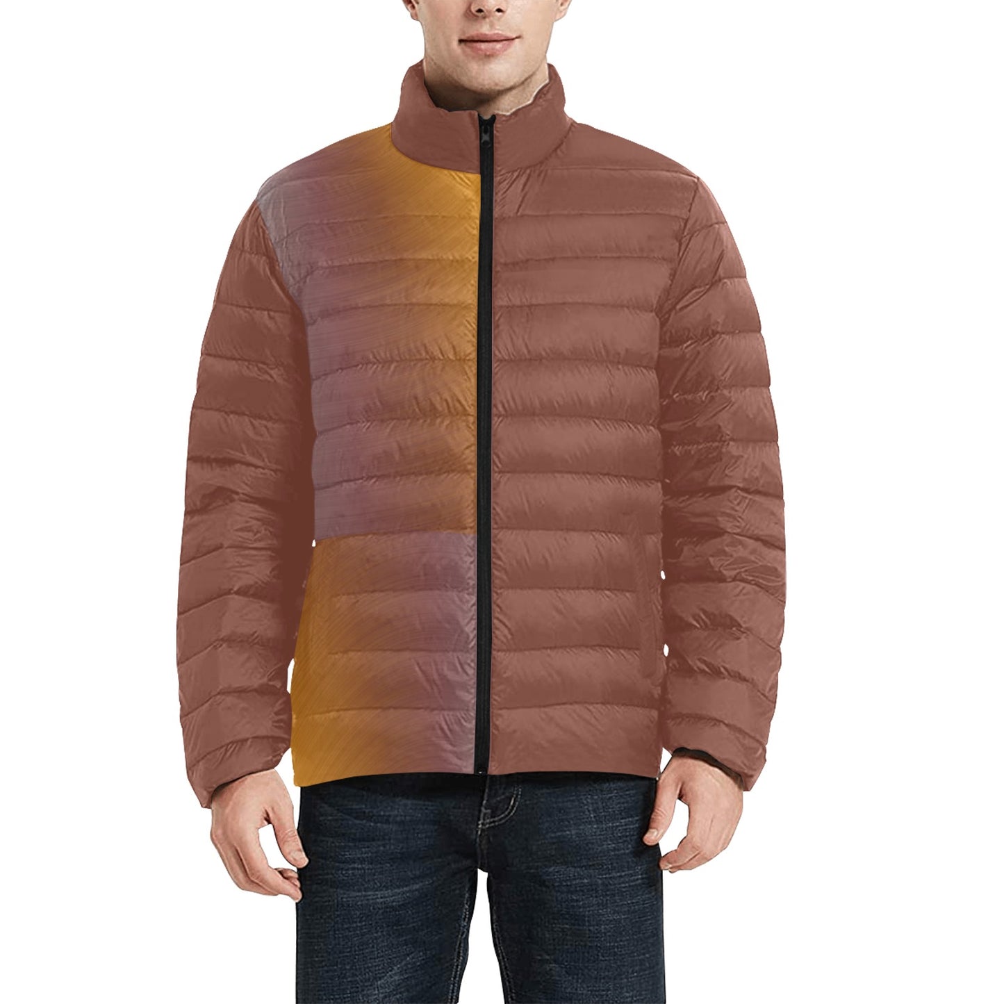 Men's Padded Bomber Jacket Redwood Apricot