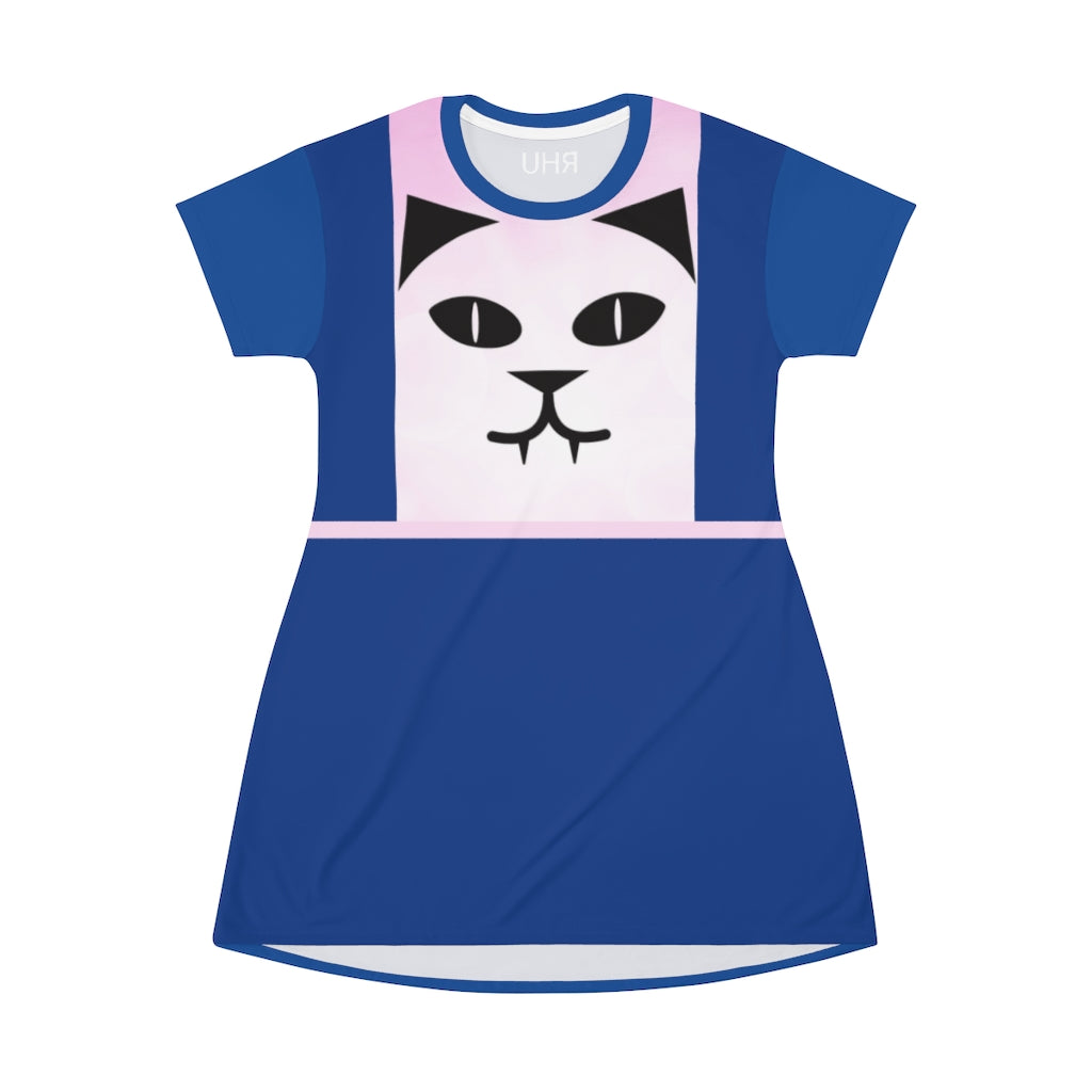 KittyKat T-Shirt Dress Blue