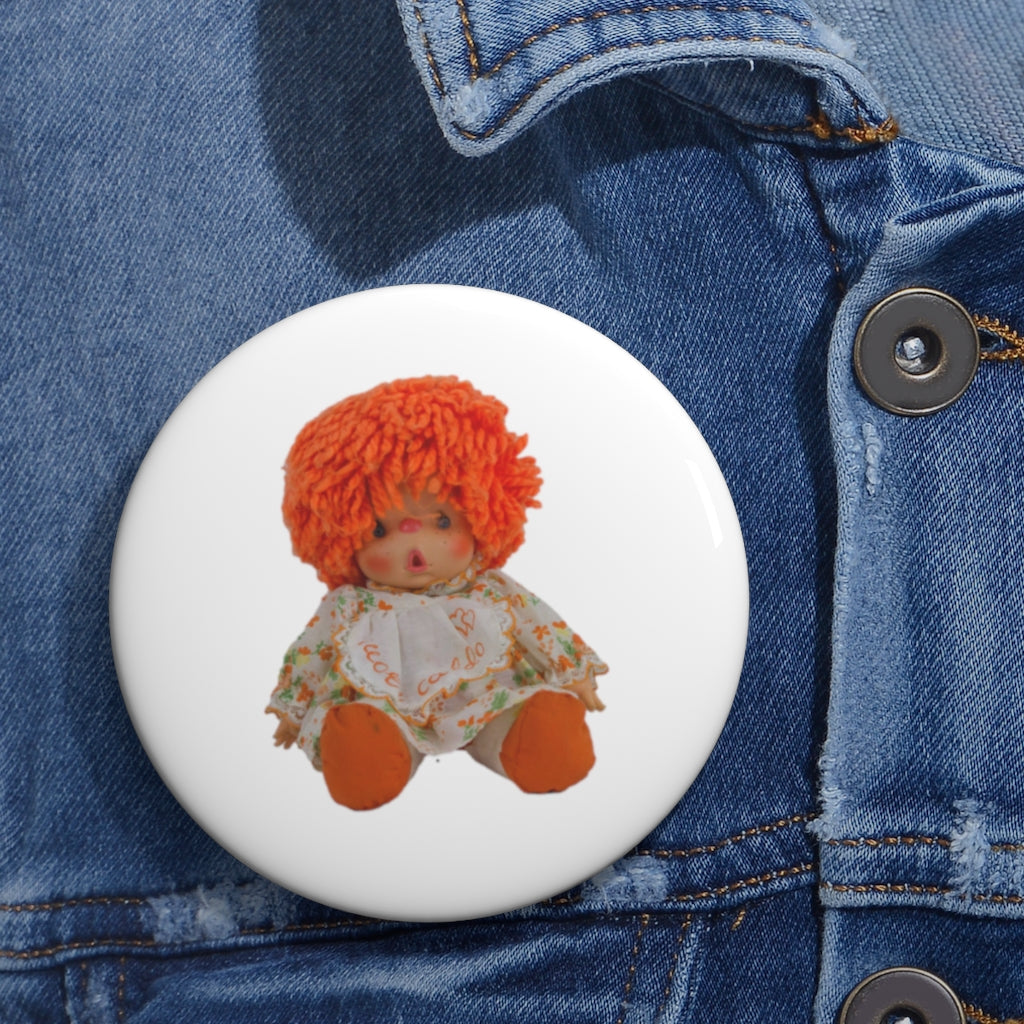 Orange Doll Pin Buttons