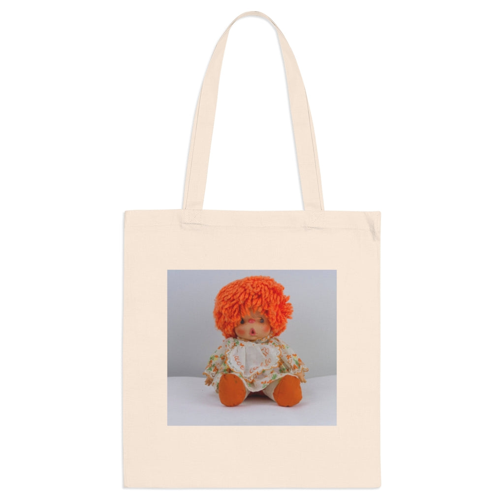 Orange Doll Cotton Tote Bag