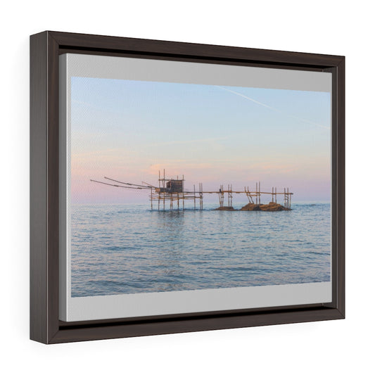 Trabocco Abruzzo Sunset Horizontal Framed Premium Gallery Wrap Canvas