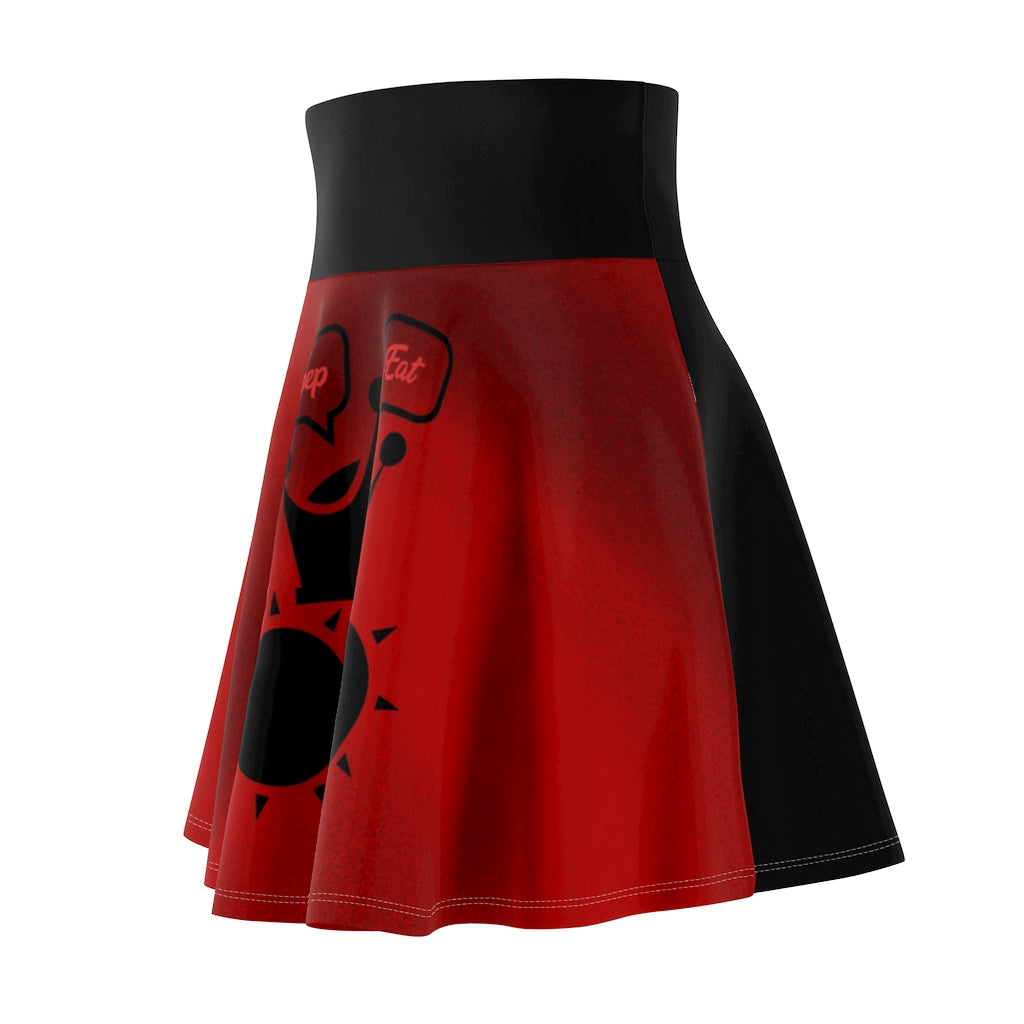 Cat Sleep Eat Women's Skater Skirt