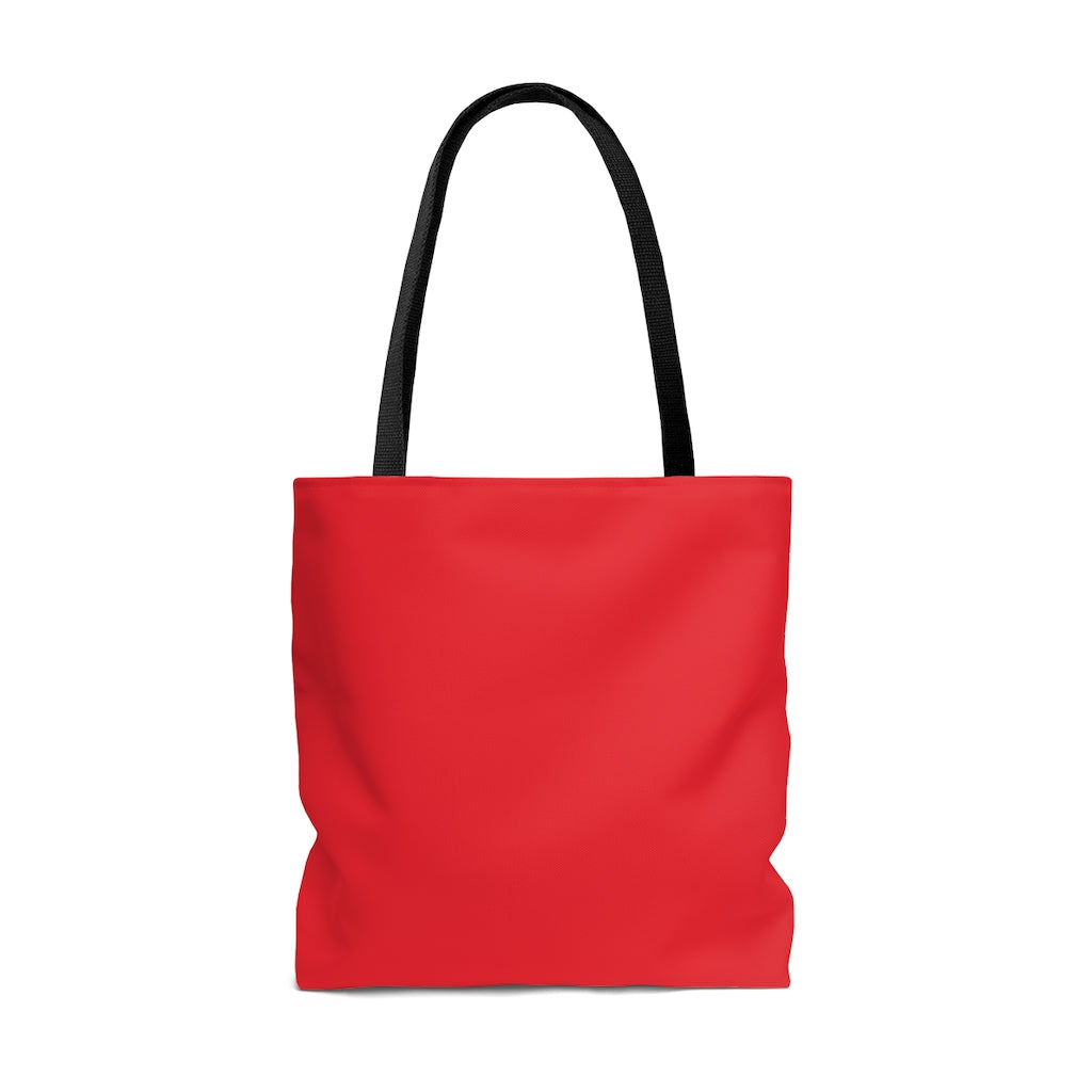 Cat Sleep Eat Tote Bag Bright Red