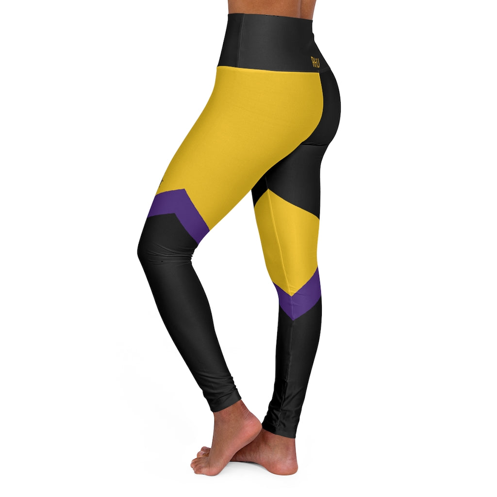 Cat Sleep Eat High Waisted Yoga Leggings Yellow RHU