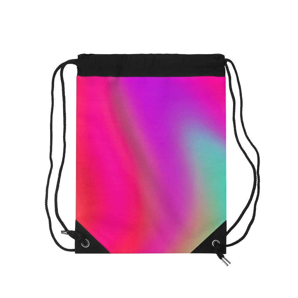 Pink Duo Tone X Drawstring Bag