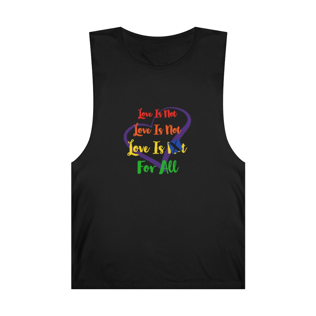 Human Rights LINFA Unisex Barnard tank  Black/Rainbow, White/Rainbow