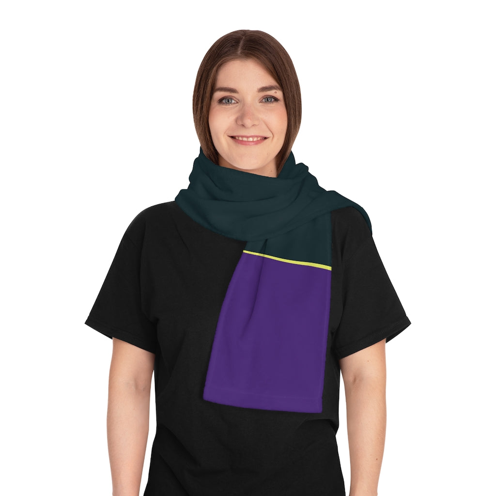 Dark Green Purple Scarf