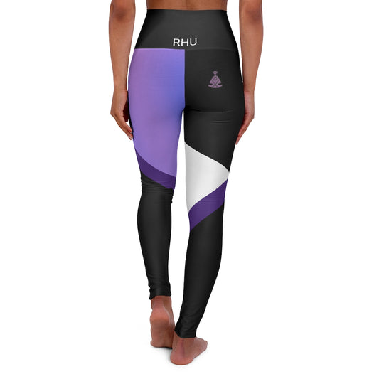 Color Fading Leg Back Buddha Logo Est High Waisted Yoga Legging RHU